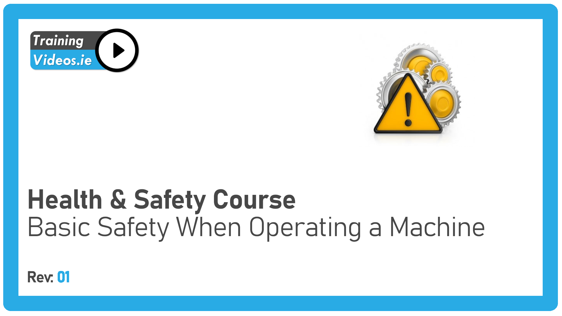 Safety Training Video: Operating Machinery